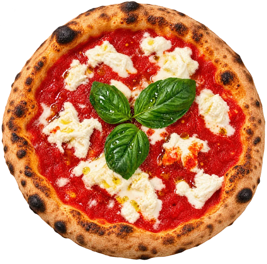 Pizza margherita de Sicilia Bedda
